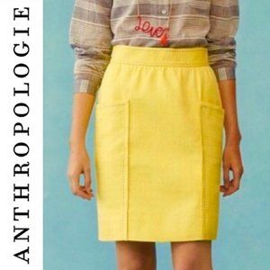 Anthropologie Cartonnier Yellow Skirt Size 0